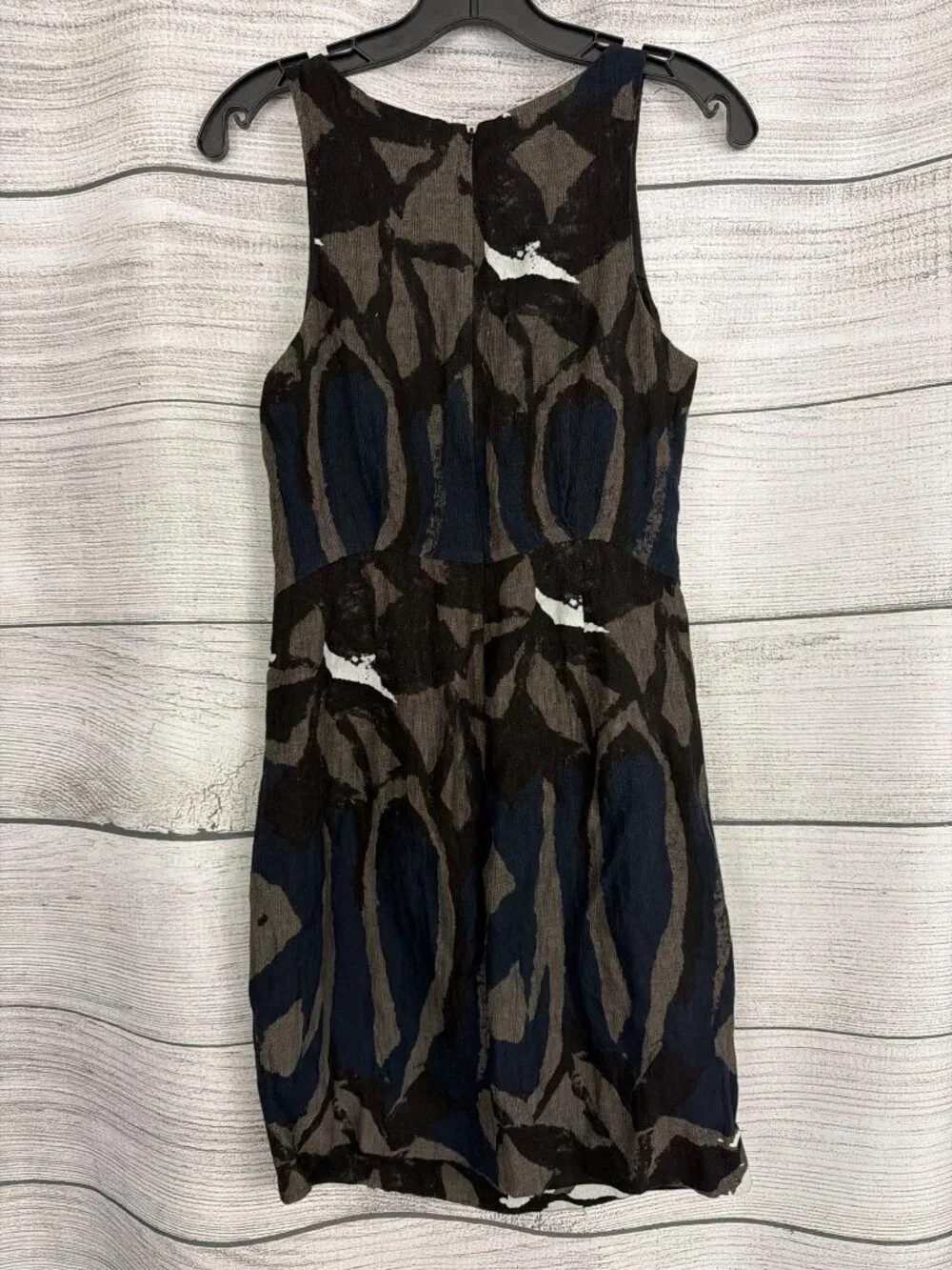 Vince Abstract Print Sleeveless Sheath Dress Size 8 - Picture 3 of 3